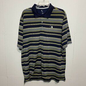 Adidas Mens Size XL Striped Golf Polo Shirt